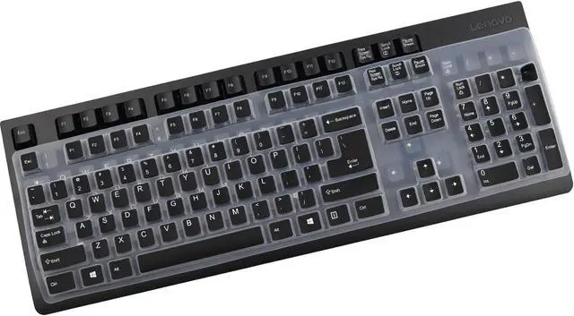 Alt view image 5 of 6 - Keyboard Cover for Lenovo Preferred Pro & Preferred Pro II Wired Keyboard 4X30M86879 4Y9400 73p5220 US 41A5289 54Y9400 SK-8825/8813/8820/1619/8827/8817 KB-1021/1468 ku-0225 ekb-425a (Black)