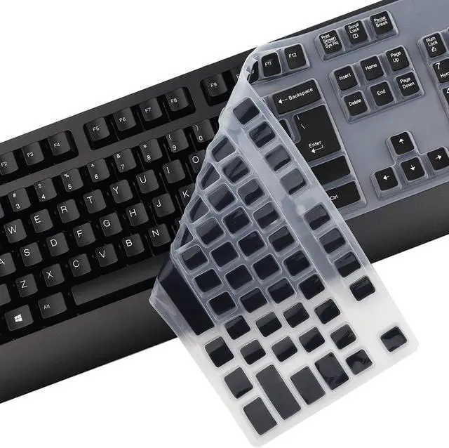 Alt view image 6 of 6 - Keyboard Cover for Lenovo Preferred Pro & Preferred Pro II Wired Keyboard 4X30M86879 4Y9400 73p5220 US 41A5289 54Y9400 SK-8825/8813/8820/1619/8827/8817 KB-1021/1468 ku-0225 ekb-425a (Black)