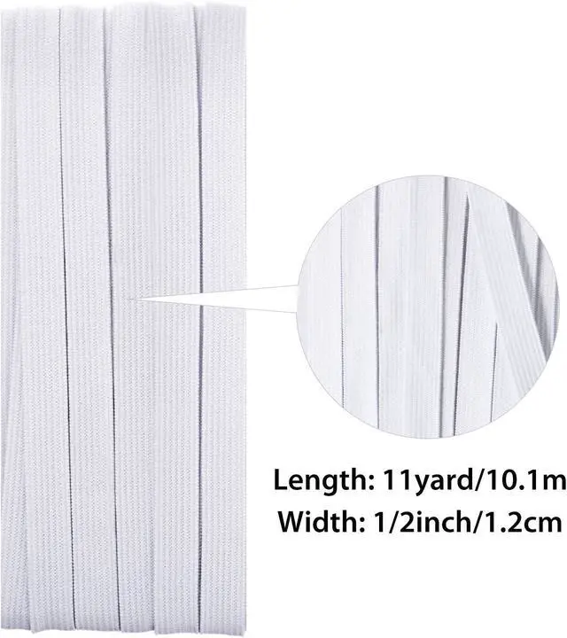 Alt view image 2 of 6 - Shappy Elastic for Sewing Knit Elastic Band(1/2 Inch X 11 Yards,White)