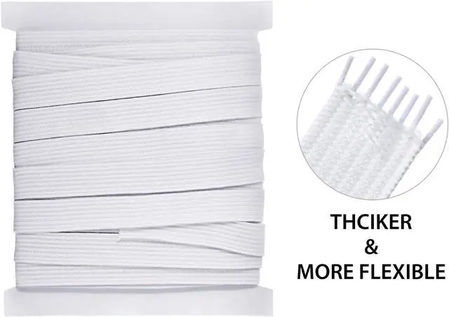 Alt view image 3 of 6 - Shappy Elastic for Sewing Knit Elastic Band(1/2 Inch X 11 Yards,White)
