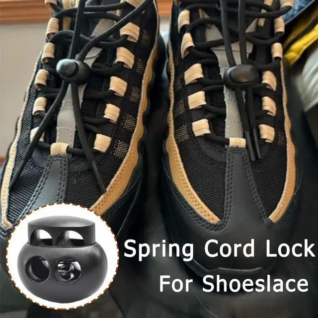 Alt view image 4 of 6 - 20PCS Plastic Spring Cord Lock for Drawstring,1/8 Inch 65ft Elastic Cord Small Paracord Spring Toggle Stopper Elastic Shoeslace Locks String Clips Sweatpants Gloves Bungee Swim Goggles Replacement