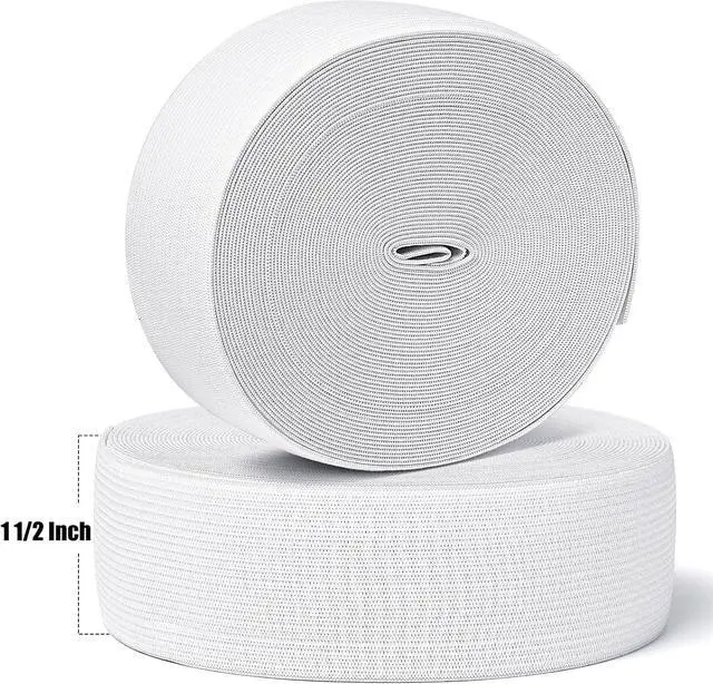 Alt view image 4 of 7 - Airisoer Elastic Bands for Sewing 1.5 Inch x 12 Yards, White | Stretchable Knit Elastic Spool, Durable & Strong, for Waistbands, Pants, Clothes, DIY Crafts & Sewing, and Everyday Fixes