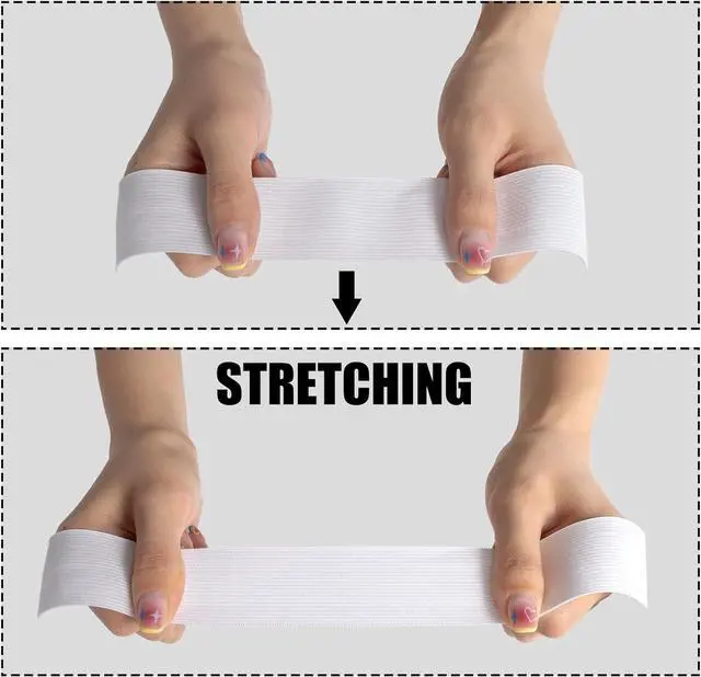 Alt view image 6 of 7 - Airisoer Elastic Bands for Sewing 1.5 Inch x 12 Yards, White | Stretchable Knit Elastic Spool, Durable & Strong, for Waistbands, Pants, Clothes, DIY Crafts & Sewing, and Everyday Fixes
