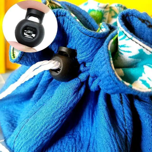 Alt view image 5 of 7 - 25PCS Adjustable Ball Cord Lock Round Toggle Stopper Rope Spring Cord Clips | Fit for Paracord, Drawstrings, Camping, Hiking, Shoelace Replacement, Sports, Backpack,Black