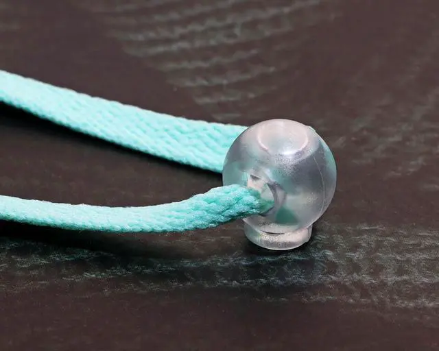 Alt view image 5 of 5 - Tupalizy Clear Plastic Cord Locks Single Hole Spring Toggle Stoppers Fastener Slider for Drawstring Pant Hat Bag Shoelace