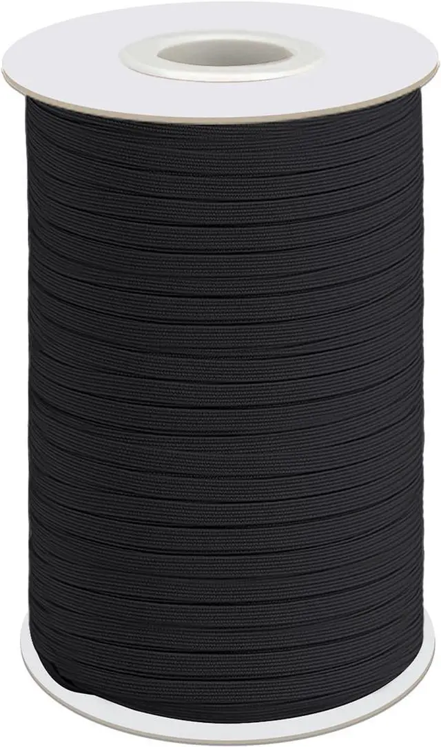 Main image of Lydia's Deal Elastic Cord 1/8 Inch (3MM) x 50 Yards Black, Stretch Elastic String for Sewing, Crafts, Jewelry, Beading, Mask Ear Loop, Strong & Soft Elastic Roll