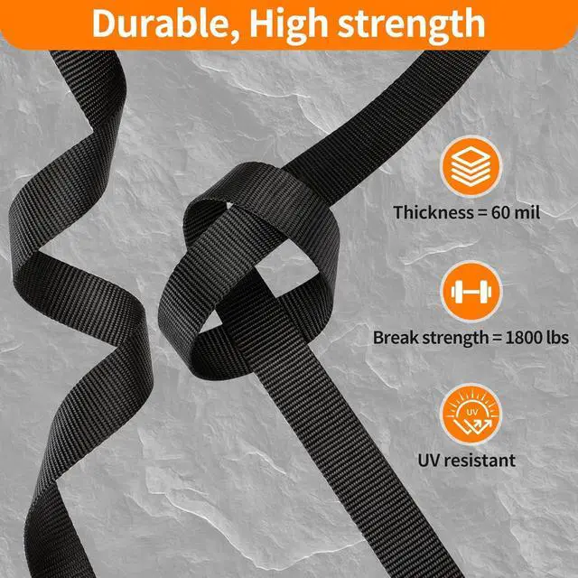 Alt view image 4 of 7 - BEYOURD Buckles and Straps Set 1": 6 Yards of Thick Nylon Webbing, 6-Pack Heavy Duty Adjustable Quick Side Release Plastic Buckles, 12 Tri-Glide Slide Clips, Black (1-Inch Combo Set)