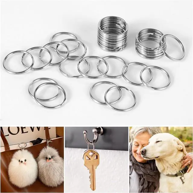 Alt view image 6 of 7 - 100PCS Key Rings Bulk, Split Key Rings, Keychain Rings and Crafts 1 inch (25mm)