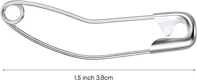 Alt view image 2 of 2 - TSHD 100 Pack Curved Safety Pins 1.5 inch Size 2 for Quilting SewingBasting Pins