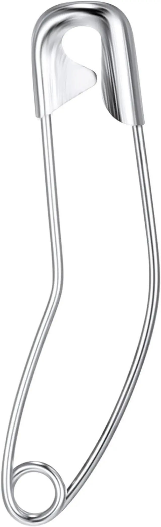 Main image of TSHD 100 Pack Curved Safety Pins 1.5 inch Size 2 for Quilting SewingBasting Pins