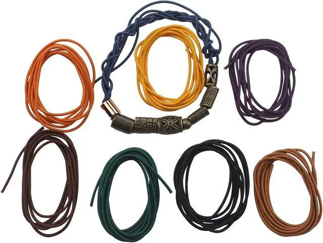 Alt view image 6 of 6 - 8 pcs Elastic Bands for TN Traveler Notebook,8.8 Yard Elastic Rubber Cords with 8 Decorative Toggles DIY Repair Kit for Refillable Leather Traveler's Journal