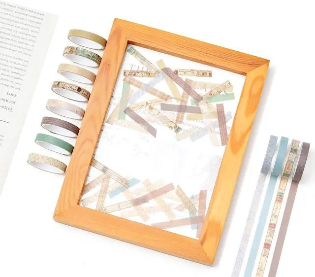 Alt view image 6 of 6 - Vintage Washi Tape Set 20 Rolls Skinny Retro Decorative Antique Patterns Masking Tapes for Arts, DIY Crafts, Journals, Planners, Scrapbook, Wrapping (Vintage)