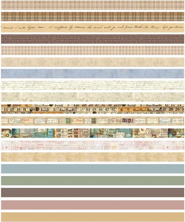 Alt view image 4 of 6 - Vintage Washi Tape Set 20 Rolls Skinny Retro Decorative Antique Patterns Masking Tapes for Arts, DIY Crafts, Journals, Planners, Scrapbook, Wrapping (Vintage)