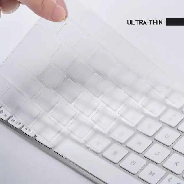 Alt view image 4 of 6 - Keyboard Cover Skin Compatible with 2024 Magic Keyboard and Numeric Keypad A3119 MXK73LL/A, Ultra-Thin Apple Magic Keyboard TPU Protector - Transparent