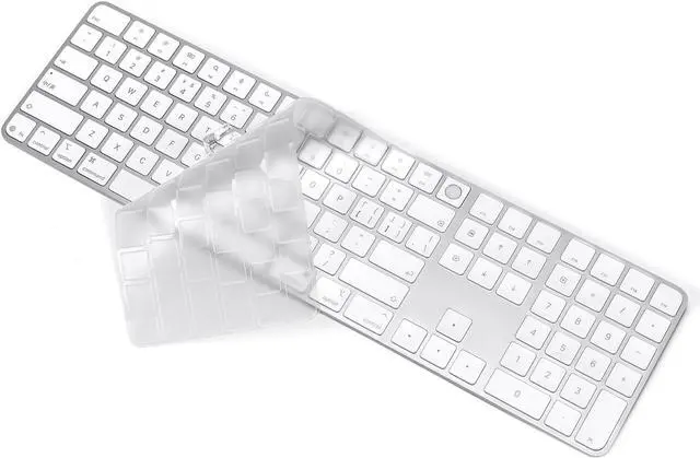 Main image of Keyboard Cover Skin Compatible with 2024 Magic Keyboard and Numeric Keypad A3119 MXK73LL/A, Ultra-Thin Apple Magic Keyboard TPU Protector - Transparent