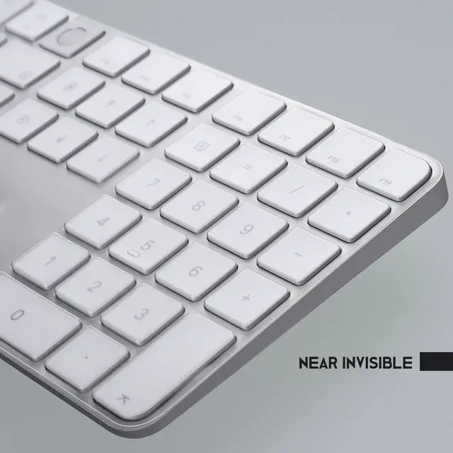 Alt view image 6 of 6 - Keyboard Cover Skin Compatible with 2024 Magic Keyboard and Numeric Keypad A3119 MXK73LL/A, Ultra-Thin Apple Magic Keyboard TPU Protector - Transparent