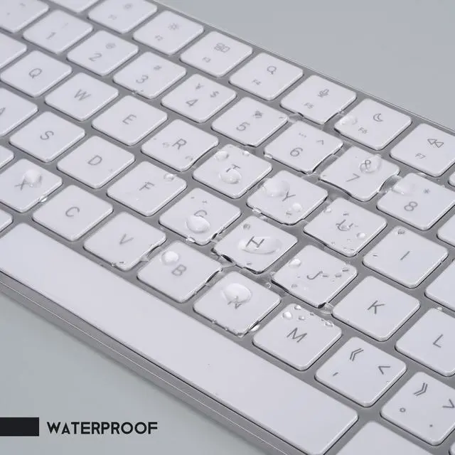 Alt view image 5 of 6 - Keyboard Cover Skin Compatible with 2024 Magic Keyboard and Numeric Keypad A3119 MXK73LL/A, Ultra-Thin Apple Magic Keyboard TPU Protector - Transparent