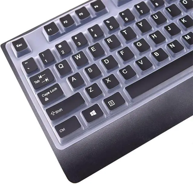 Alt view image 3 of 3 - Keyboard Skin Cover Compatible with Lenovo Preferred Pro & Preferred Pro II Wired Keyboard 4X30M86879 4Y9400 73p5220 41A5289, sk-8813/8825/8820/1619/8827/8817, ku-0225, KB-1021/1468, ekb-425a (Black)