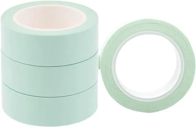Main image of NatSumeBasics 4 Mint Green Washi Tapes Solid Pastel Mint Masking Tape | 0.6" x 32 Ft. Self-Adhesive Paper Decorative Craft Tape for Gift Wrapping Packaging & DIY Decoration