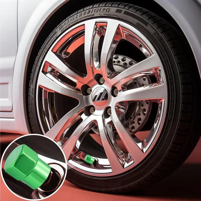 Alt view image 3 of 7 - 5PCS Car Tire Valve Stem Caps, Aluminum Alloy Dustproof Wheel Valve Covers Accessories, with Rubber O-Ring, Universal for Cars, SUVs, Bike, Bicycles,Trucks and Motorcycles (Green)