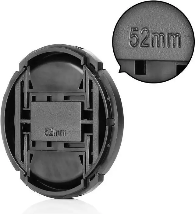 Alt view image 4 of 6 - Camera 52mm Lens Cap Center Pinch with Lens Cap Leash Hole Bundle Compatible with Nikon Sony Canon DSLR Cameras & Other DSLR Cameras UV Lens (52mm)- 4 Pack