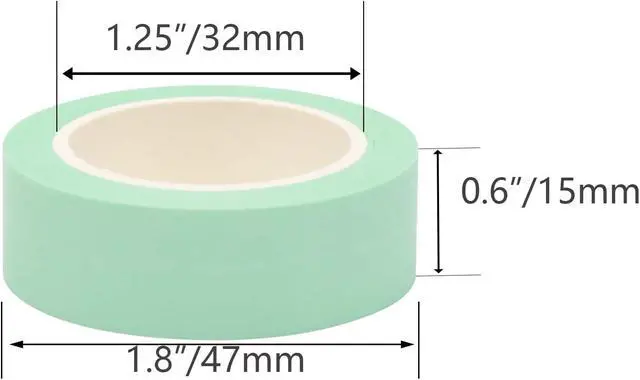 Alt view image 7 of 7 - NatSumeBasics 4 Mint Green Washi Tapes Solid Pastel Mint Masking Tape | 0.6" x 32 Ft. Self-Adhesive Paper Decorative Craft Tape for Gift Wrapping Packaging & DIY Decoration