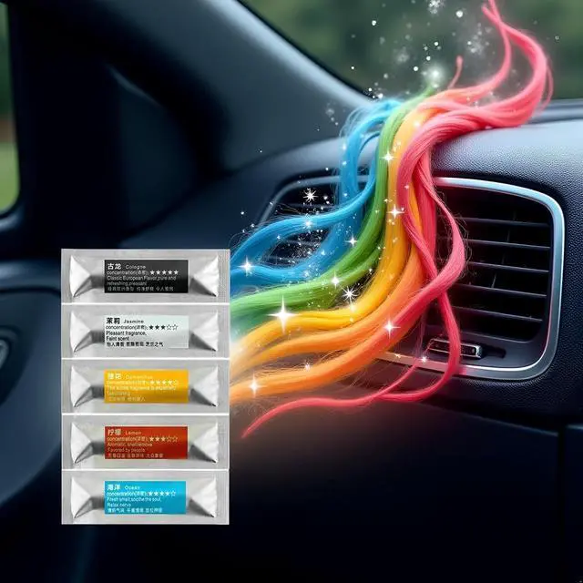 Alt view image 2 of 7 - 5pcs Colorful Refill Sticks Replacement Cores for Car Air Fresheners Scents Diffuser Vent Clips Perfume Essential Oil Sticks Automotive Air Fresheners