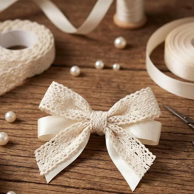 Alt view image 6 of 7 - 2 Rolls Lace Washi Tape Self-Adhesive Lace Ribbon 0.6" Wide 2 Yards Cotton Trim Stickers Decorative Masking Tape for Crafts Scrapbook(Beige)