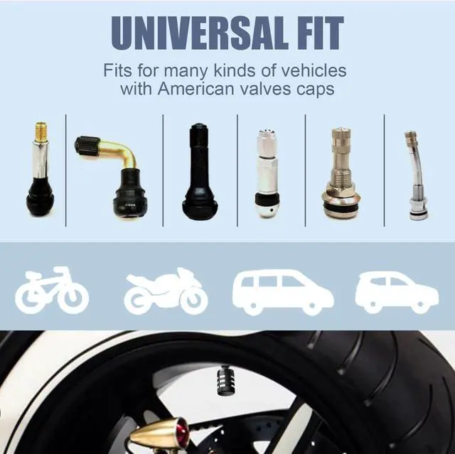 Alt view image 5 of 6 - DECURCAR Tire Valve Stem Caps 5 Pack Dog Paw Print - Black | Tire Air Caps Aluminum with Plastic Liner TPMS Safe Corrosion Resistant Dust Proof Universal for Car Truck Motorcycle Bike