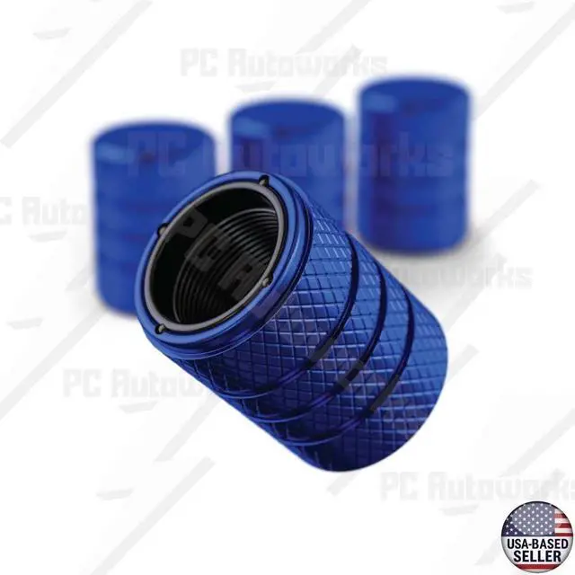 Alt view image 3 of 7 - Aluminum Tire Valve Stem Caps Anti-Rust, Premium Anodized Aluminum, Corrosion-Resistant, Easy Install, Universal Fit for Car, Truck, Bike, SUV 1 Pack/Set of 4 (Cobalt Blue)