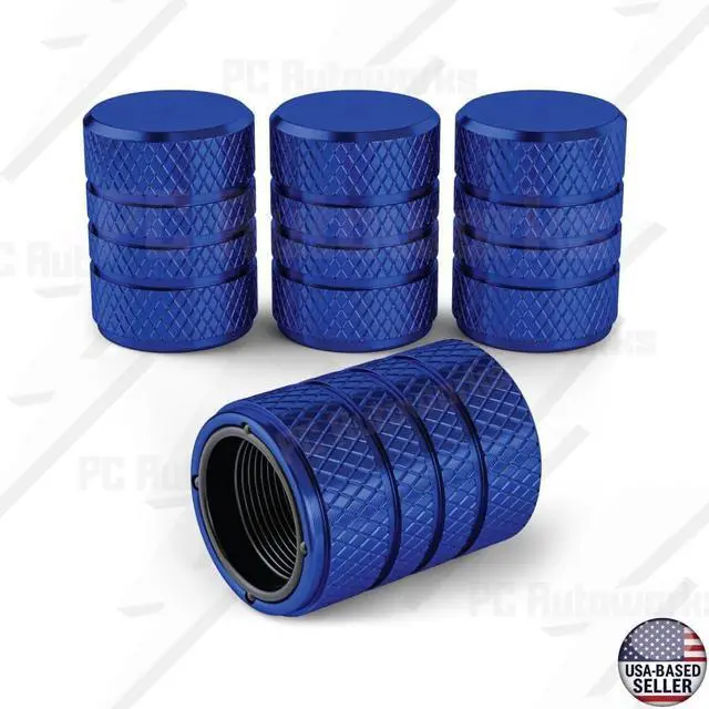 Alt view image 7 of 7 - Aluminum Tire Valve Stem Caps Anti-Rust, Premium Anodized Aluminum, Corrosion-Resistant, Easy Install, Universal Fit for Car, Truck, Bike, SUV 1 Pack/Set of 4 (Cobalt Blue)