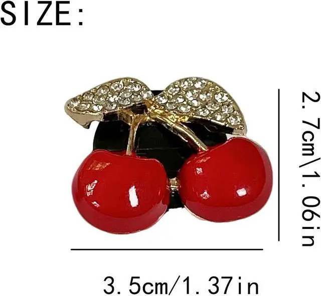 Alt view image 5 of 7 - 4 Pack Cute Red Cherry Car Air Vent Diffuser with Replaceable Refills, Clip-On Car Air Freshener, Auto AC Vent Decor Accessories, Aromatherapy Ornament Gift for Women