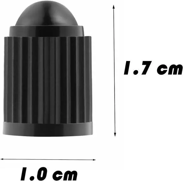 Alt view image 2 of 6 - KURAMI Tire Valve Stem Caps 200 Pcs,Black Plastic Valve Caps Sealing Ring | 200 Pcs Black Plastic Valve Caps with Sealing Ring,Valve Stem Caps General for Cars,Bicycles,Motorcycles,Trolleys and Trucks