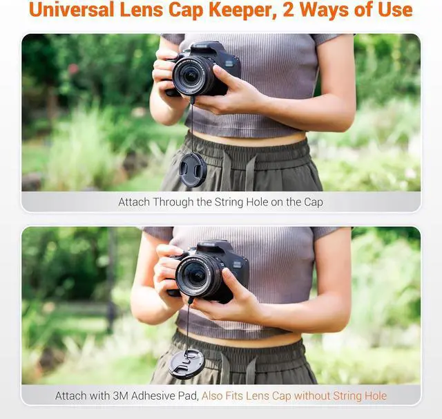 Alt view image 3 of 6 - JJC 43mm Front Lens Cap Cover + Anti-Loss Cap Keeper Leash for Camera Lens | for Canon RF 50mm f1.8 STM, EF-M 22mm f2 STM, Fuji Fujifilm XF 35mm f2 R WR, XF 23mm f2 R WR Lens & More 43mm Thread Lenses