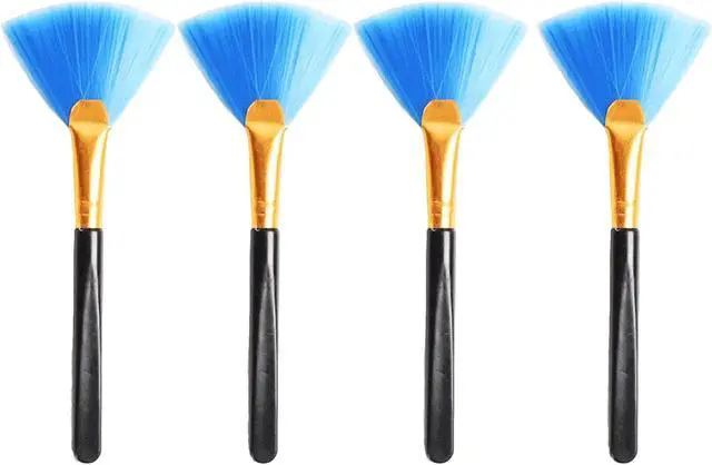 Main image of 4PCS Super Soft Cleaning Fan Brush Fibre Blue 12.5cm Cleaning Computer Keyboard Dust Lens Mobile Phone Razor Cleaning Brush Display Electronics Crevice Cleaning