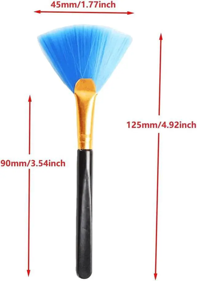 Alt view image 3 of 4 - 4PCS Super Soft Cleaning Fan Brush Fibre Blue 12.5cm Cleaning Computer Keyboard Dust Lens Mobile Phone Razor Cleaning Brush Display Electronics Crevice Cleaning