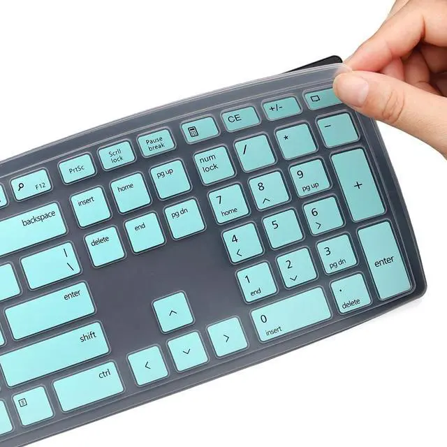 Alt view image 4 of 6 - Keyboard Cover for Dell Pro KM5221W KM7321W & Pro KB500 Keyboard, Dell Pro KM5221W Desktop Keyboard Cover Protector-Hotblue