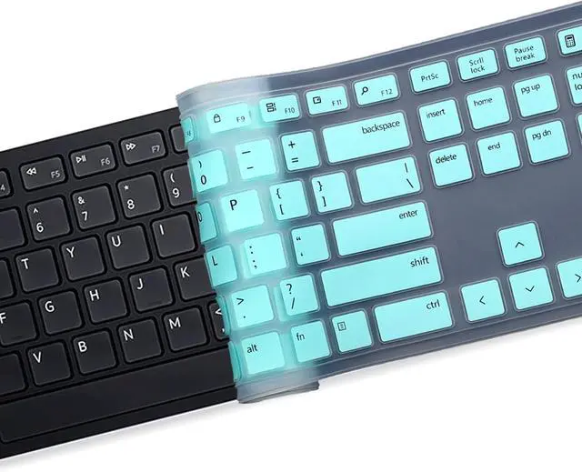 Alt view image 5 of 6 - Keyboard Cover for Dell Pro KM5221W KM7321W & Pro KB500 Keyboard, Dell Pro KM5221W Desktop Keyboard Cover Protector-Hotblue