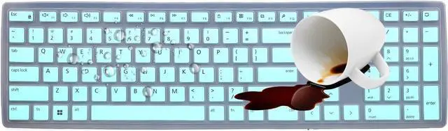 Alt view image 6 of 6 - Keyboard Cover for Dell Pro KM5221W KM7321W & Pro KB500 Keyboard, Dell Pro KM5221W Desktop Keyboard Cover Protector-Hotblue