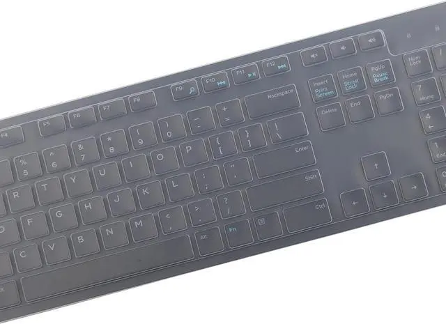Alt view image 4 of 7 - Keyboard Cover Skin for Dell KM636 KB216 KB216t KB216d KB216p Wired & Wireless Keyboard, Dell Optiplex 5250 3050 3240 5460 7450 7050, Dell Inspiron Desktop 24" 27" 5400 5490 7700 7790 3475 3670 3477