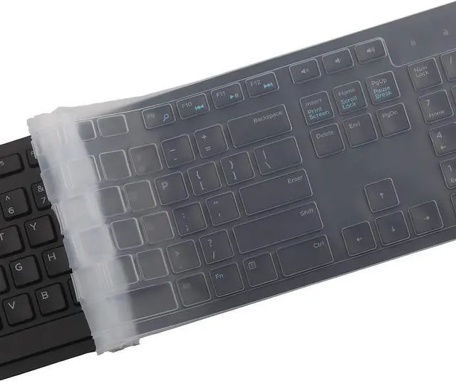 Alt view image 6 of 7 - Keyboard Cover Skin for Dell KM636 KB216 KB216t KB216d KB216p Wired & Wireless Keyboard, Dell Optiplex 5250 3050 3240 5460 7450 7050, Dell Inspiron Desktop 24" 27" 5400 5490 7700 7790 3475 3670 3477