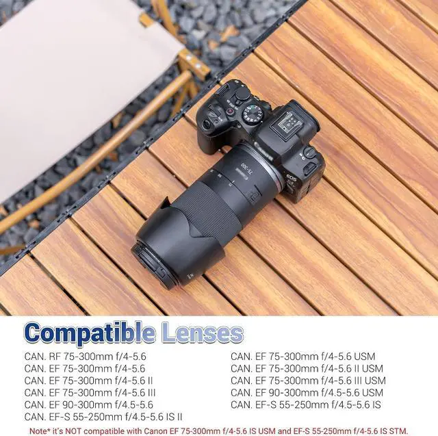 Alt view image 3 of 7 - JJC ET-60 Lens Hood for Canon RF 75-300mm, EF 75-300mm & EF-S 55-250mm Lens | Replaces Canon ET-60 Hood, Tulip & Reversible Design, Compatible with 58mm Filter/Cap, Reduces Lens Flare, Durable ABS