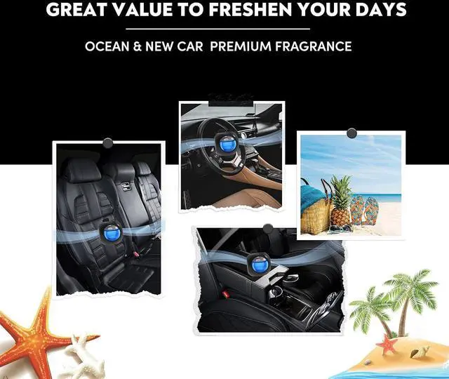Alt view image 6 of 6 - DRIVEJOY Car Air Freshener Vent Clips, 8 PK, 6 Ocean, 2 New Car Scent, Long Lasting Air Fresheners for Men & Women, Up to 240 Days, Odor Eliminator
