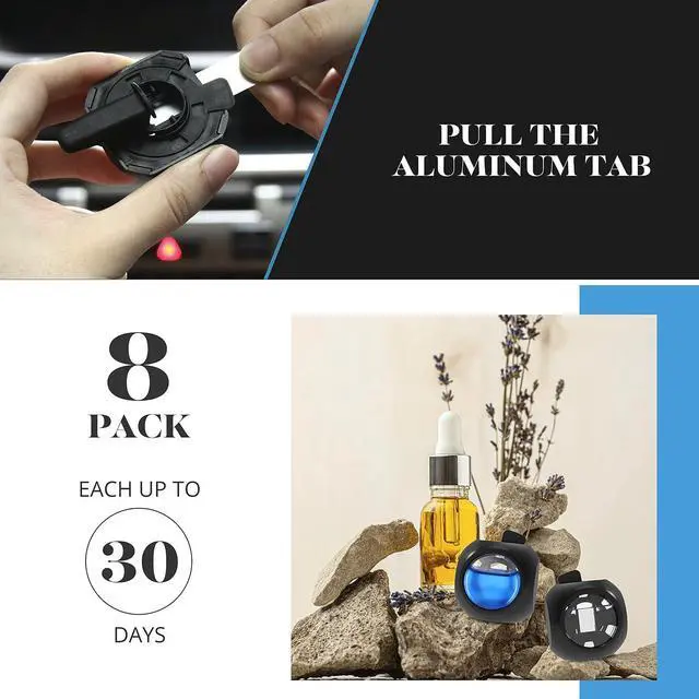 Alt view image 3 of 6 - DRIVEJOY Car Air Freshener Vent Clips, 8 PK, 6 Ocean, 2 New Car Scent, Long Lasting Air Fresheners for Men & Women, Up to 240 Days, Odor Eliminator