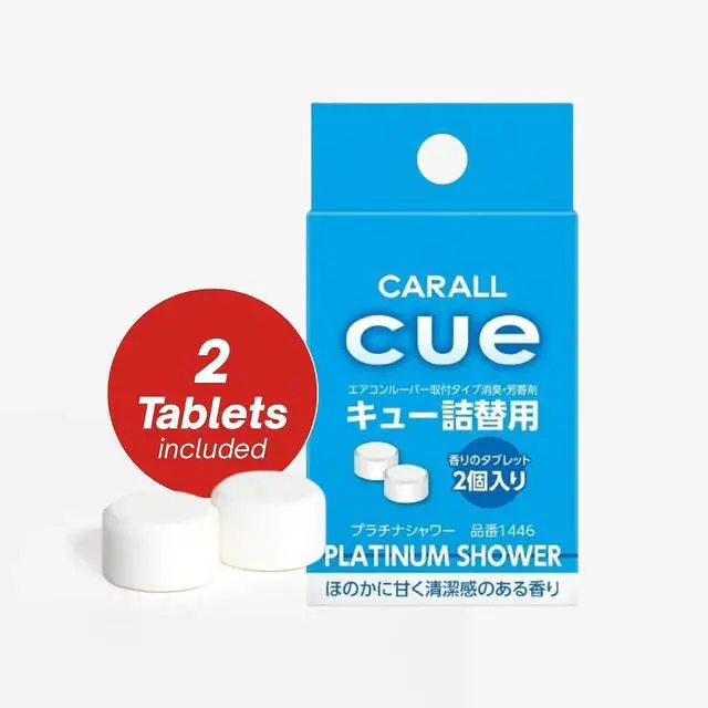 Alt view image 2 of 7 - CARALL CUE AIR Car Air Freshener Vent Clips Refill (2 PCS), PLATINUM SHOWER scent | Authentic JDM Long-Lasting Solid Core Automotive Deodorizer, Made in Japan