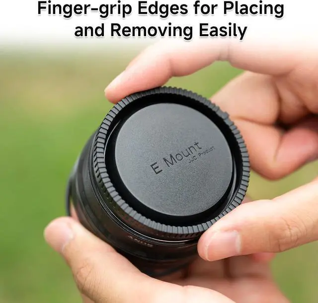 Alt view image 3 of 6 - JJC E-Mount Body & Rear Lens Cap Cover for Sony, Replaces ALC-B1EM, 2-Pack | Compatible with Sony A1 II A7C II A7R VI V IV A7 V IV III A7S III A9III A6600 A6500 A6400 A6300 A6100 ZV-1 ZV-E10