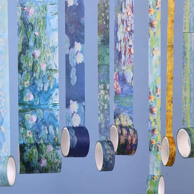 Alt view image 5 of 7 - PAGEMORE 32 Rolls Washi Tape Set, Colored Van Gogh Patterns Decorative Masking Tape, Vintage Artists Tapes for Journaling, Junk Journal, DIY Craft Projects, Scrapbooking Supplies Decor