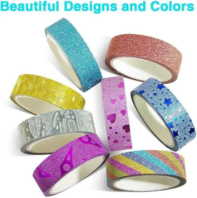 Alt view image 3 of 6 - Phantomon Washi Tape Craft Tape Set 30 Roll Wide Decorative Tape for Art, DIY Decor, Scrapbook, Glitter Washi Masking Tape