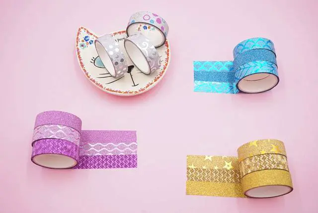 Alt view image 5 of 6 - Phantomon Washi Tape Craft Tape Set 30 Roll Wide Decorative Tape for Art, DIY Decor, Scrapbook, Glitter Washi Masking Tape