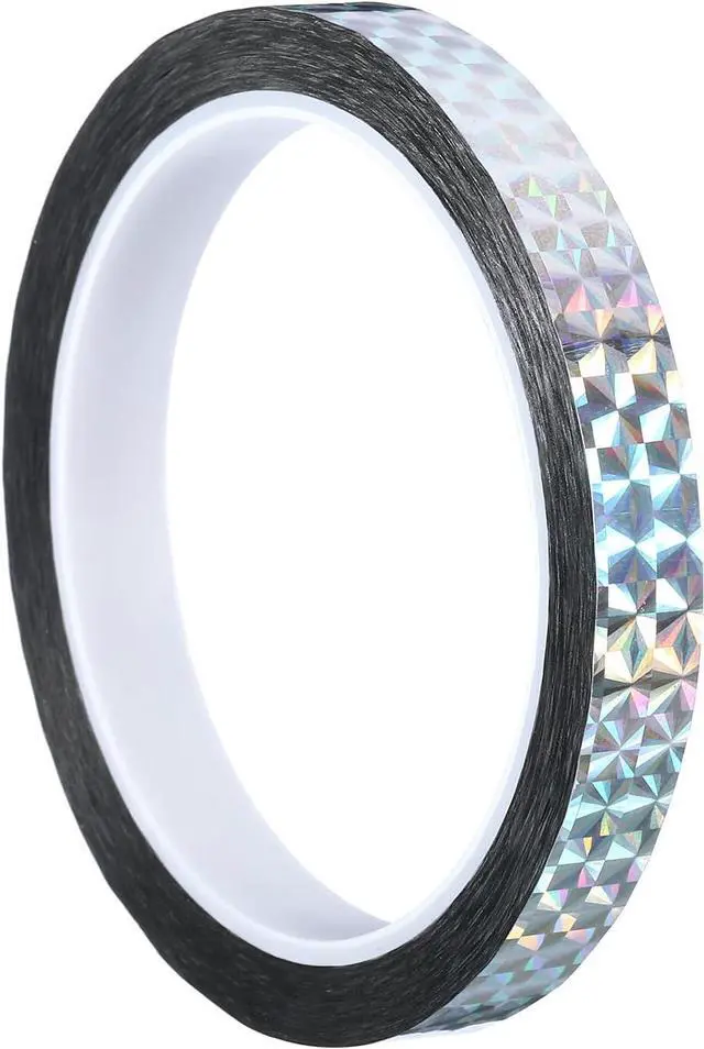 Main image of PATIKIL Prism Tape 0.5 Inch x 55 Yards, Holographic Metalized Reflective Adhesive for Detailing Accent Wall Decor Art, Silver